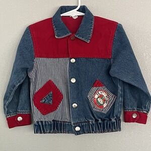 Vtg 80s 90s Play Zone Toddler's DenimJean/Corduroy Jacket Size 4T